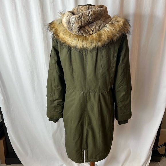 1 Madison Army Green Expedition Hooded Coat - EXCELLENT CONDITION - Large - Picture 3 of 10